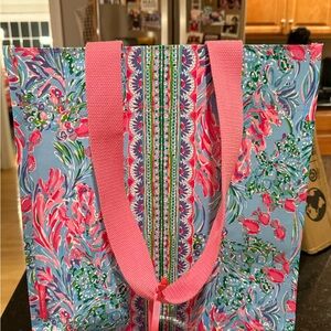 Lilly Pulitzer Pink and Blue Floral Tote